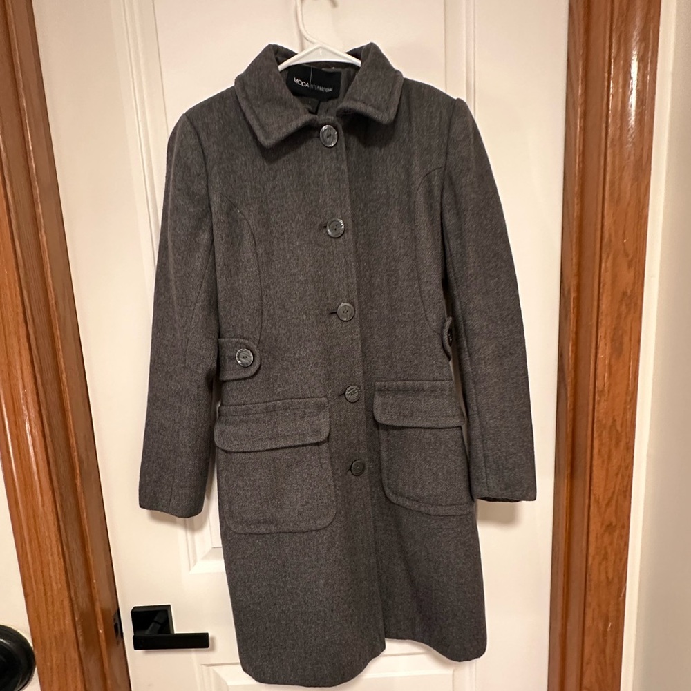 Moda International Charcoal Pea Coat